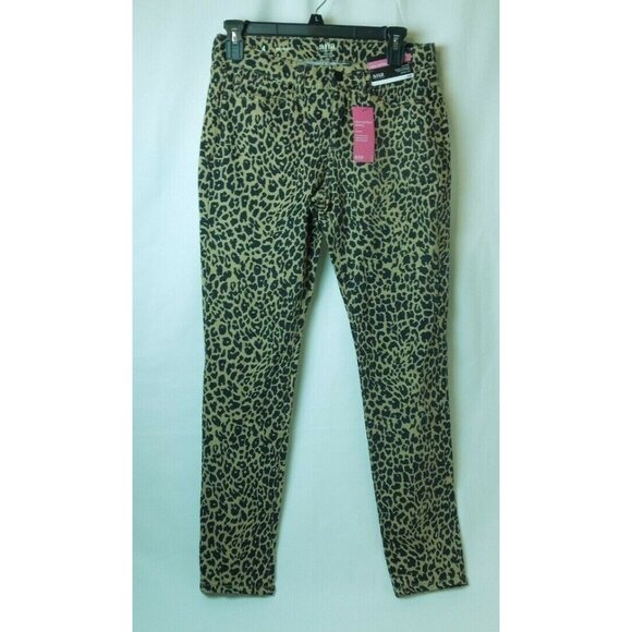 A.N.A A NEW DAY New Perfect Skinny Mid-Rose Leopard Printed Stretch Pants Size 2 - Picture 1 of 1